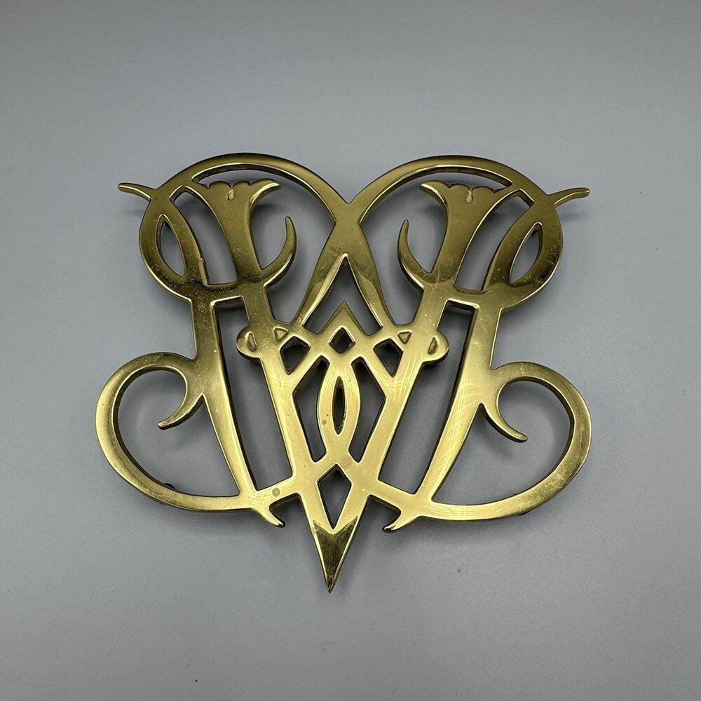 Vintage Queen Anne Cypher Brass Footed Trivet 10" L Williamsburg CW 10-10